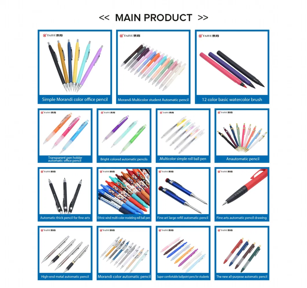 Manufactory OEM Office School Supply Roller Ball Pen Gel Pen Long Writing Distance Mechanical Pencil Stationery Marker Pen Highlighter