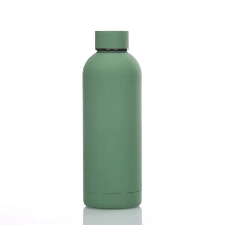 Double Wall Insulated Small Mouth Outdoor Car Cup Portable Rubber Paint Insulated Flask Sports Water Bottle