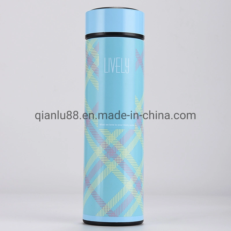 Double Wall Promotional Gift Stainless Steel Insulated Thermal Vacuum Cup Smart Flask Water Bottle with Temperature LED Display Remind Drinking Water Flask