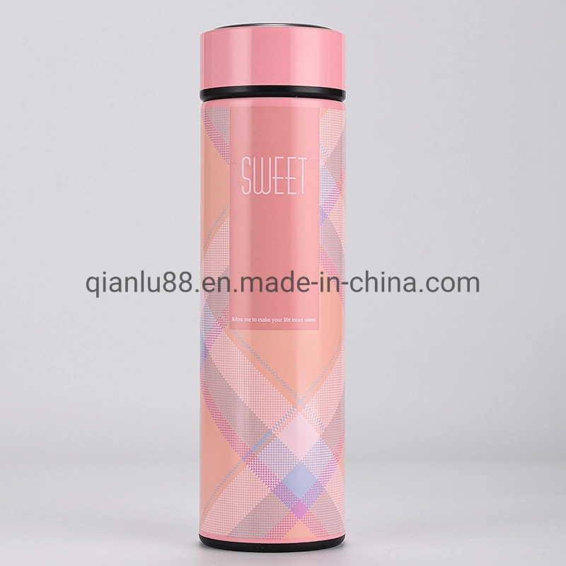 Double Wall Promotional Gift Stainless Steel Insulated Thermal Vacuum Cup Smart Flask Water Bottle with Temperature LED Display Remind Drinking Water Flask